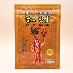 Gold Red Ginseng Пластырь для снятия боли и отечности с женьшенем 25 шт