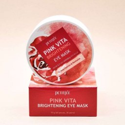 Осветляющие и подтягивающие патчи для глаз Petitfee Pink Vita Brightening Eye Mask 60 шт.