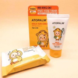 Набор солнезащитных средств для детей Atopalm Mild Sun Cream SPF 32PA+++  (крем + салфетки) 