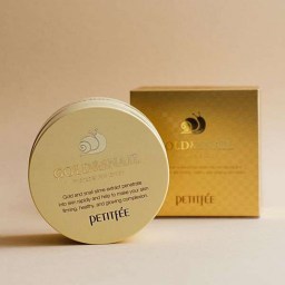 Гидрогелевые патчи для век с муцином улитки Petitfee Hydro Gel Eye Patch Gold & Snail 