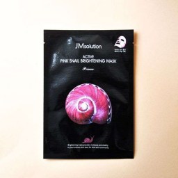 Освежающая маска- салфетка с экстрактом розовой улитки JMsolution Active Pink Snail Brightening Mask 30 мл