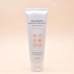 Солнцезащитный крем для лица с эффектом сияния Mazarin Marin Collagen Sun Block SPF50+/PA+++ 100 мл