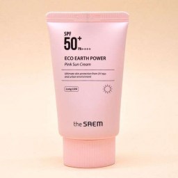 Солнцезащитный крем (SPF50+ PA++++) The Saem Eco Earth Power Pink Sun Cream 50 г