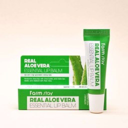  Увлажняющая эссенция-бальзам для для губ с алоэ Farm Stay Real Aloe Vera Essential Lip Balm 10 мл